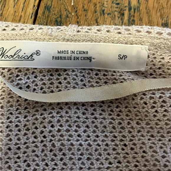 WOOLRICH beige Open front cardigan size S - Picture 2 of 9